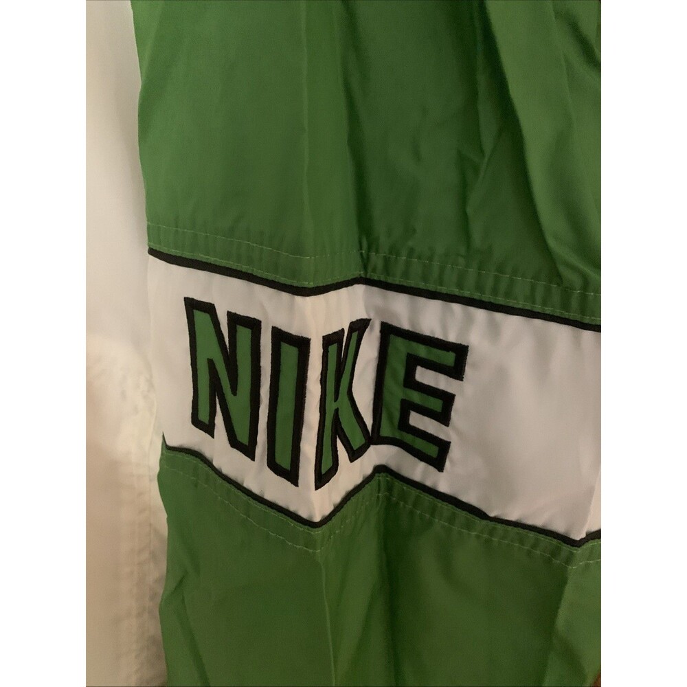 Vintage Nike Center Swoosh Windbreaker Jacket M Lime Green White Y2K - Picture 2 of 8